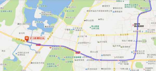 徐州矿大北门公交路线（徐州矿大南湖校区北门公交）-图1