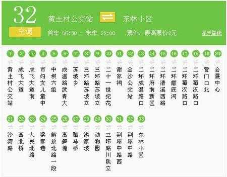 成都32路公交路线图（成都32路公交路线图）-图2