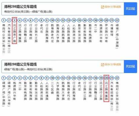 郑州298公交路线图（郑州298路发车时间）-图1