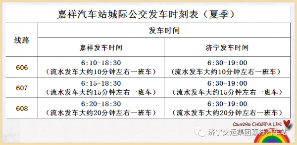 嘉祥c606公交路线（嘉祥c606路发车时间表）-图1