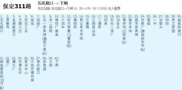 311路车公交路线（311路车公交路线）-图2