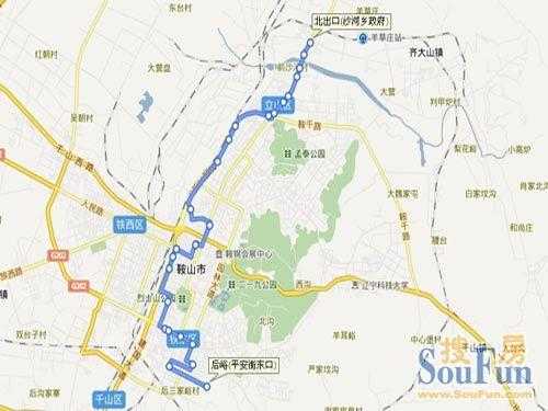 鞍山103路公交路线图（鞍山103路公交路线图查询）-图3