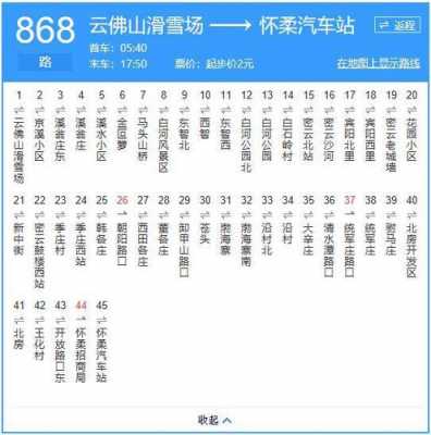 868公交路线1线（868公交车路线时间表）-图1