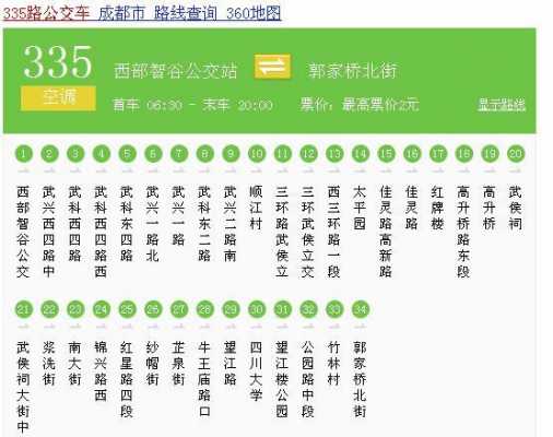 335路车公交路线（335路公交车的线路）-图1