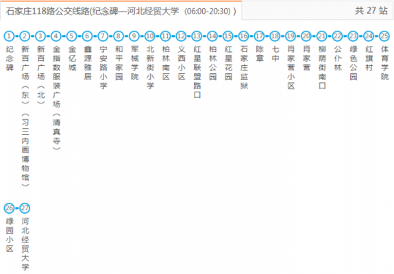 石家庄103路公交路线（石家庄公交车101时间表）-图3