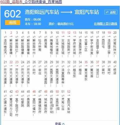 洛阳602车公交路线（洛阳602车公交路线查询）-图1