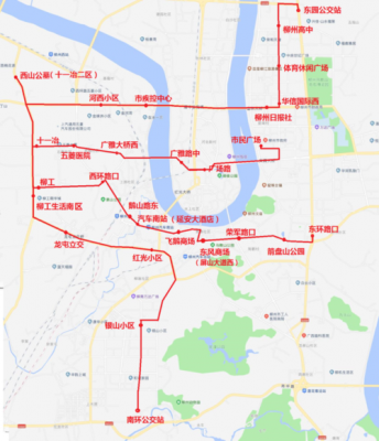 柳州市快速公交路线（柳州公交快1路线路图查询）-图2