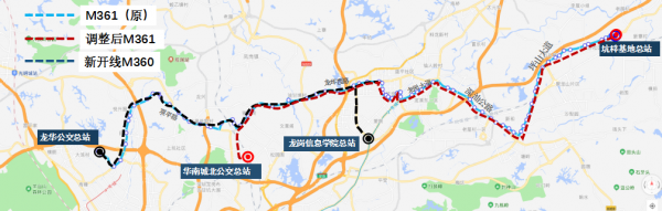 深圳m361路线公交路线（深圳公交m361路线图）-图3