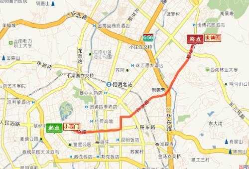 昆明小西门到东站公交路线（小西门到昆明东部客运站要多长时间）-图1