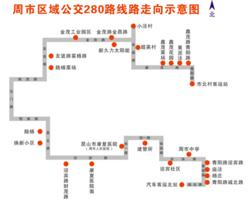 昆山280路公交路线查询（昆山280路时刻表）-图3