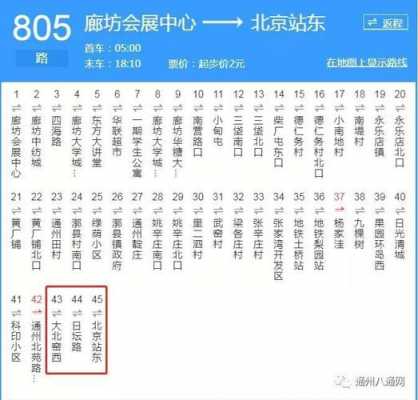 805路公交路线（805路公交车线路图）-图3