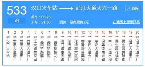 包含汉口到汉正街公交路线的词条-图1