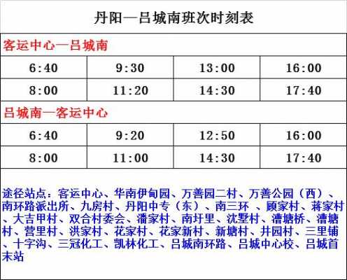 丹阳吕城南公交路线（丹阳吕城南公交车时刻表查询）-图2