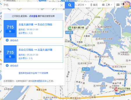 武汉715公交路线（武汉715公交路线图）-图1