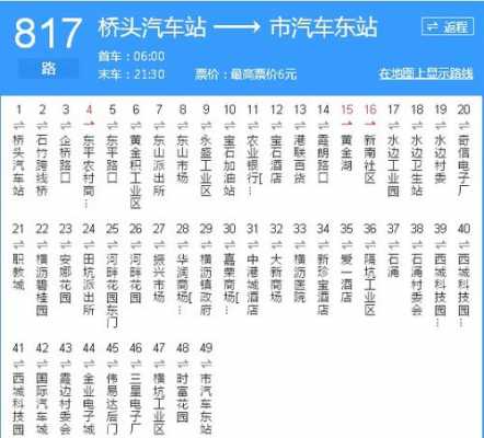 东莞巴士817公交路线（东莞781公交车路线时间表）-图1