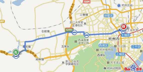 余杭公交路线地图（浙江省杭州市余杭区的公交时间）-图2