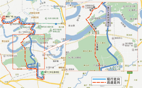 南宁公交b17公交路线路图（南宁b11公交车路线路线查询）-图2