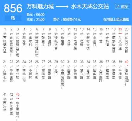 天津市856路公交路线（天津市856公交车站的路线）-图3