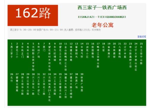 162公交路线沈阳（沈阳162路公交线路）-图3