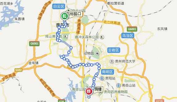 贵阳6号公交路线（贵阳6路公交路线）-图1